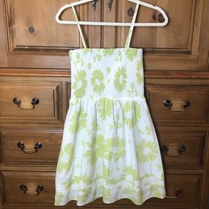 American Eagle Green and White Mini Dress